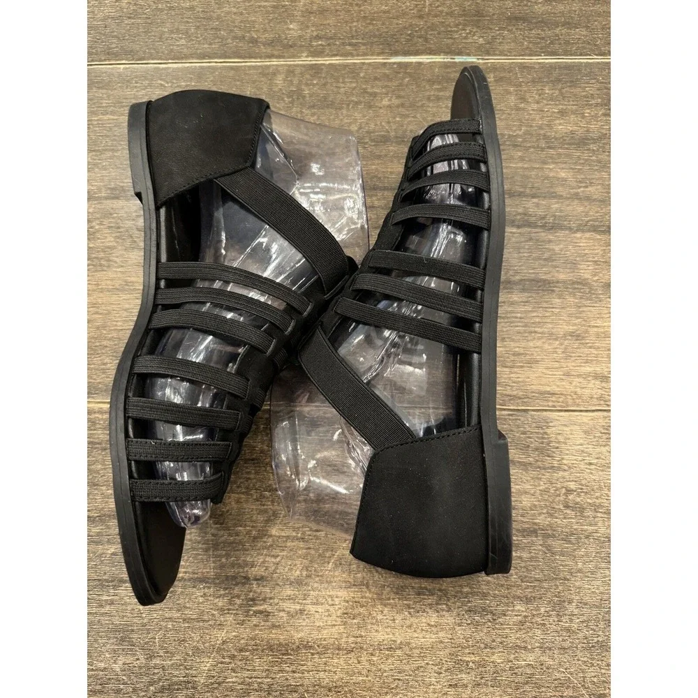 Eileen Fisher Women's Rato Black Tumbled Nubuck‎ Sandals Size 7